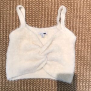 Cream Fuzzy Women's Top